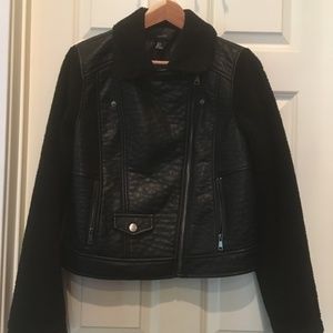Cozy Black Pleather Jacket